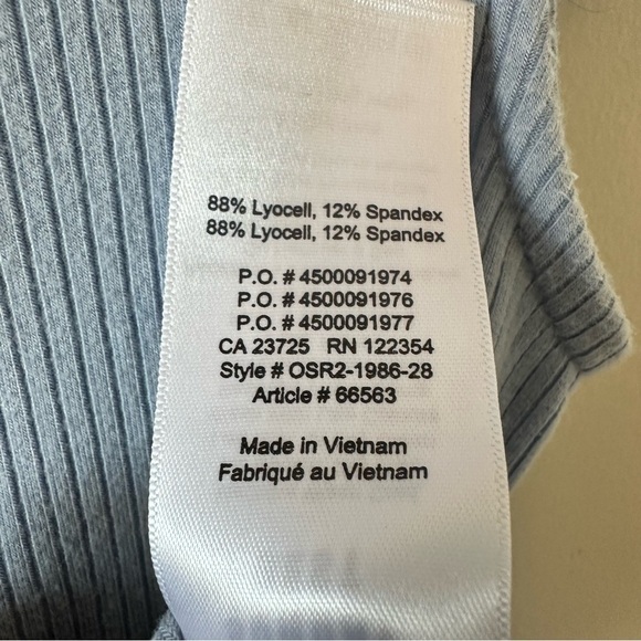 Aritzia-Sunday Best Crowne Scalloped Detail Baby Blue Tee (Size:Small) - Picture 9 of 9